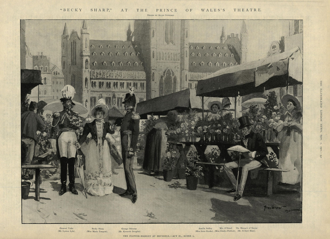 The Flower-Market at Brussels.